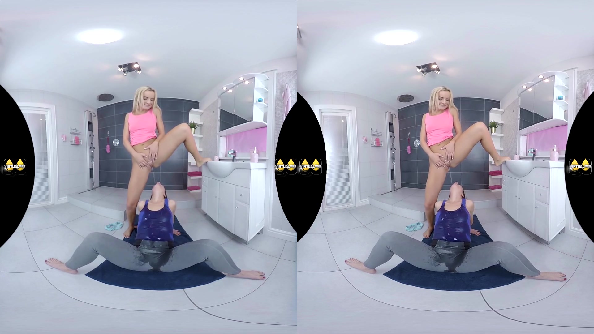 Therese Bizarre & Amy Pink in Clothed Golden Showers - VirtualPee