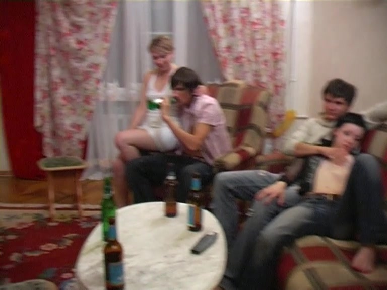 Spectacular group sex at students 18+ party