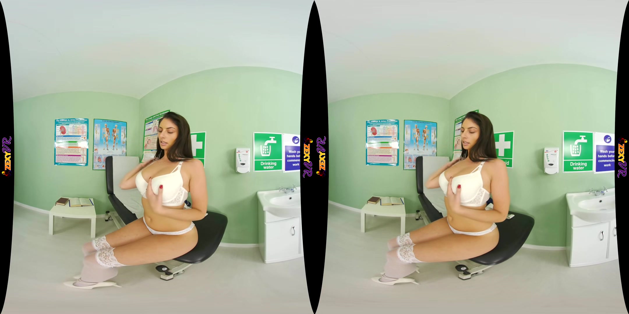 Doctor Doctor - Big Tit Brunette Solo Striptease In The Hospital