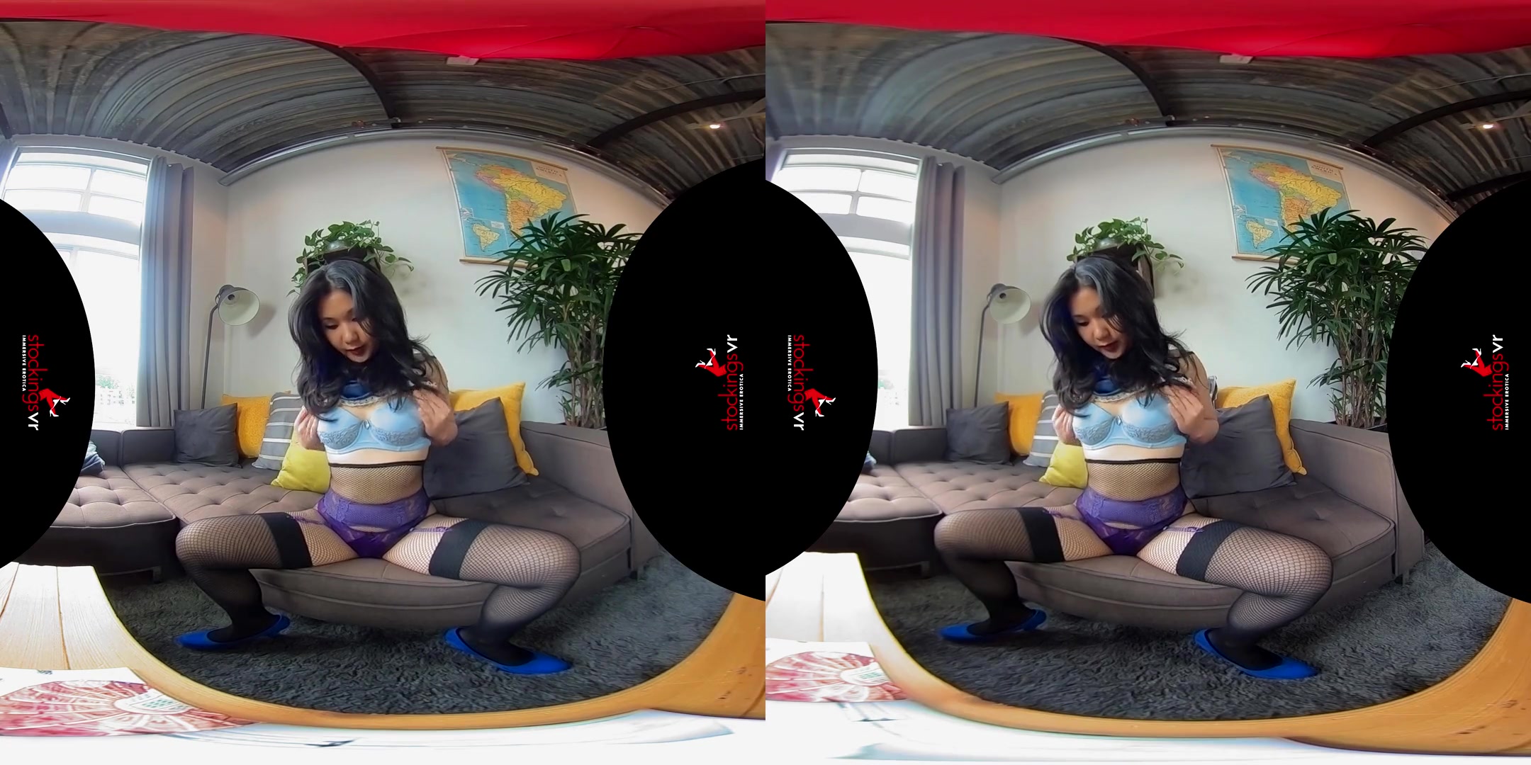 Amy Jane in Bad Girls Wear Fishnets starring Amy Jane - StockingsVR