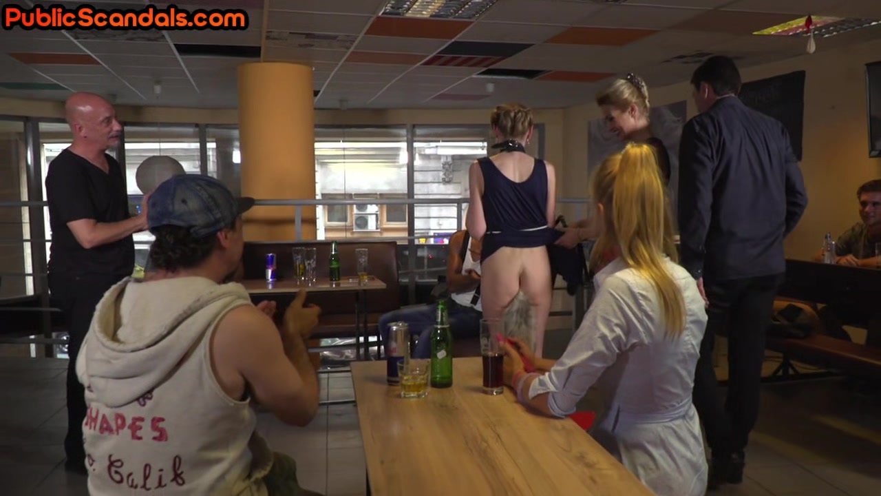 BDSM public slut asstoyed and assfucked for