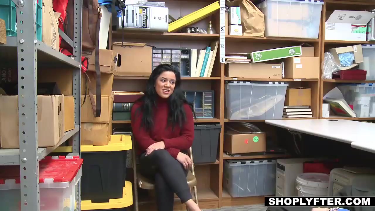 teen 18+ Monica Gets Caught Using A Clever Shoplifting Trick