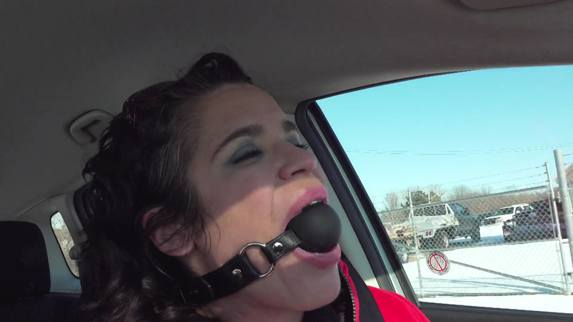 Ball Gagged Driving Challenge - Sammi Starfish