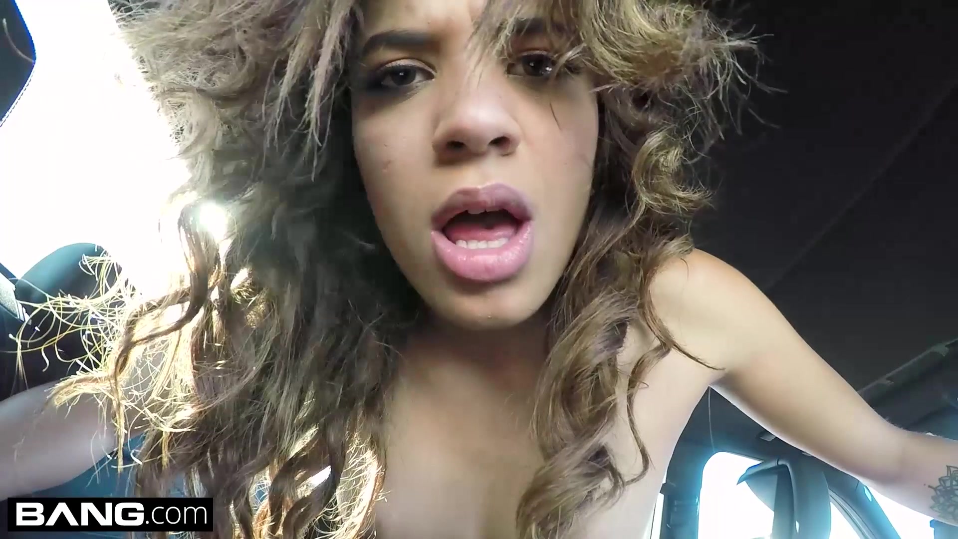 teen 18+ amateur Eve Ellwood POV car fuck