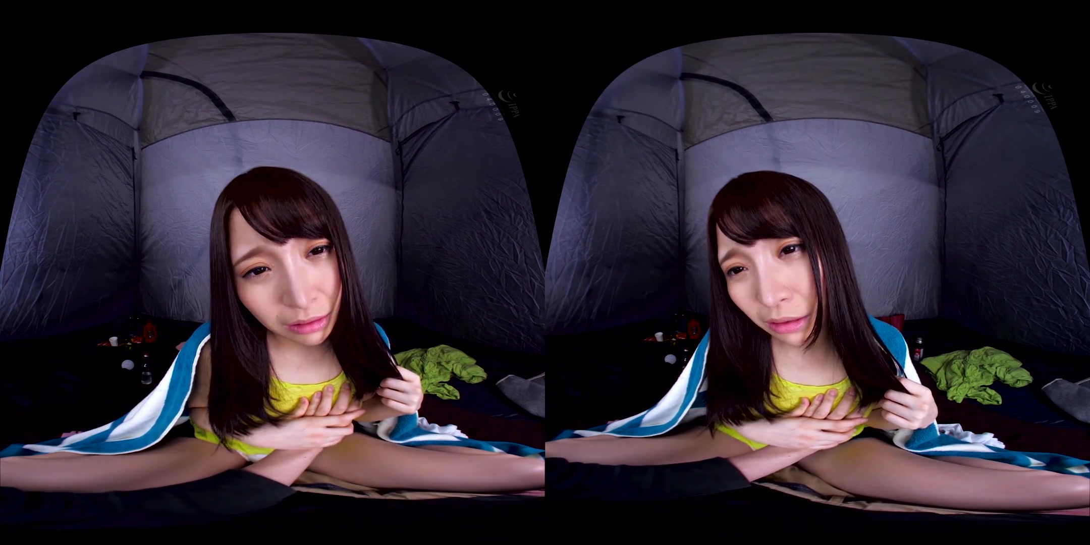 Inside the Tent at a Summer Festival 1 - Asian teen 18+ Perky Tits