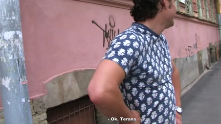 Youthful blond fuck in the face hole at the entrance