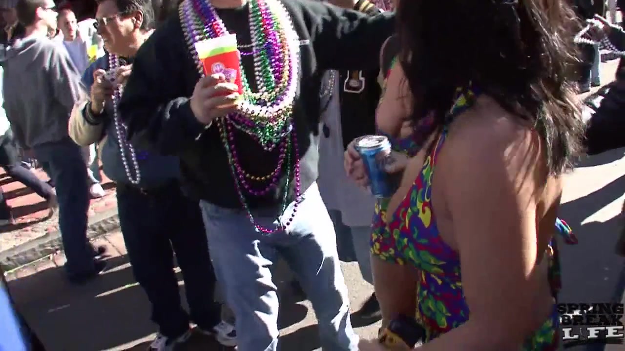 Awesome Mardi Gras Tits - SpringbreakLife