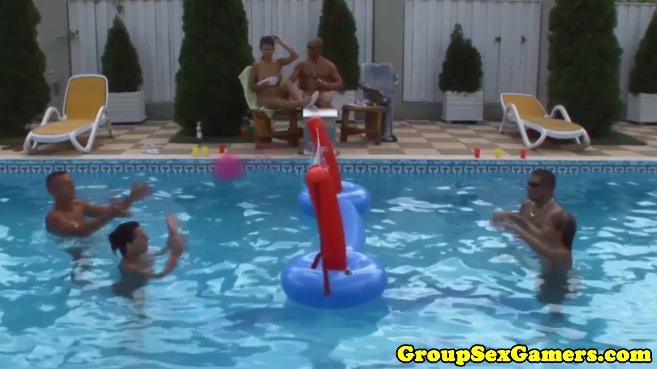 Hungarian babe playing party game before sucking