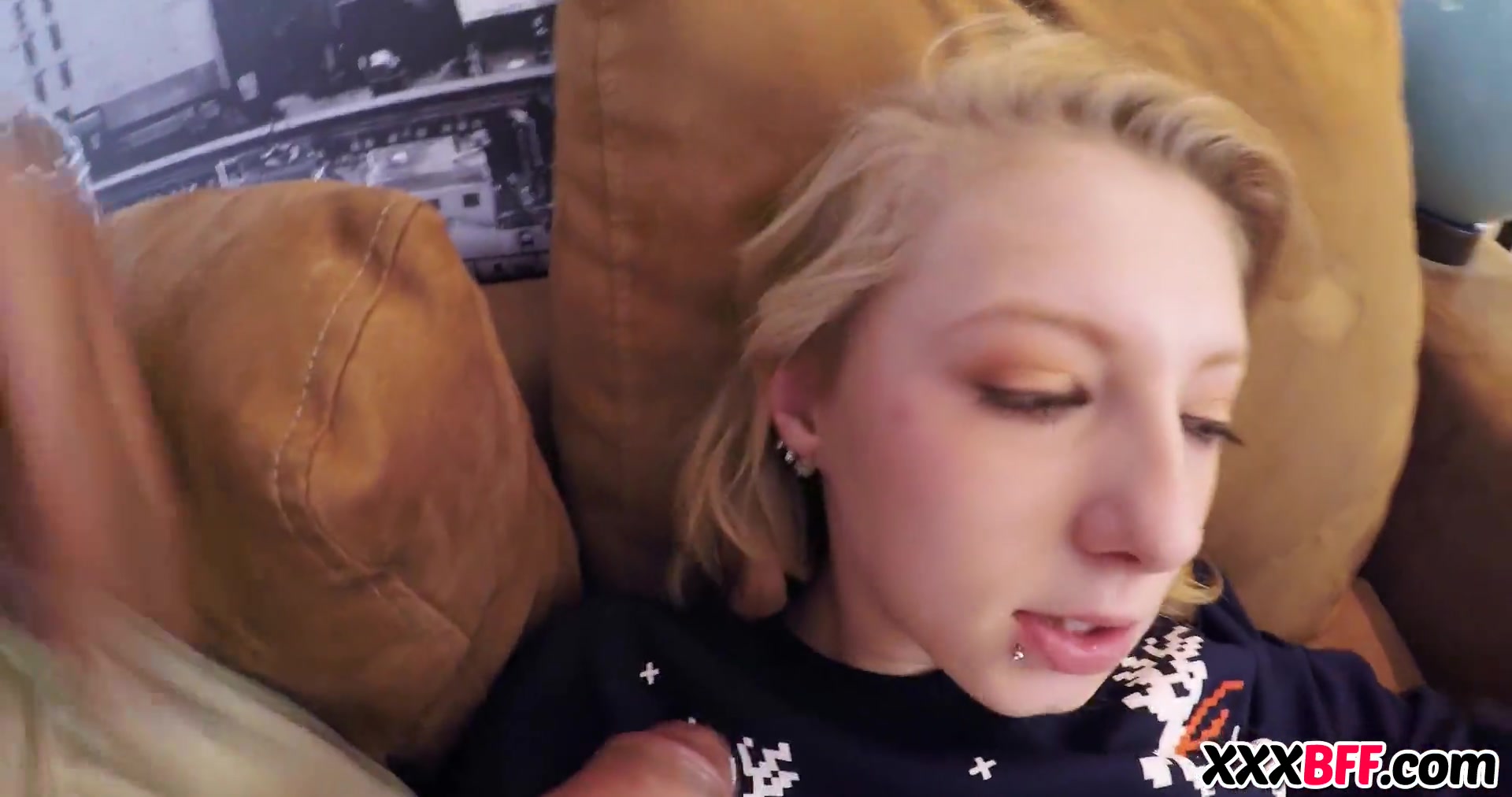 Cute best friends get fucked at xmas