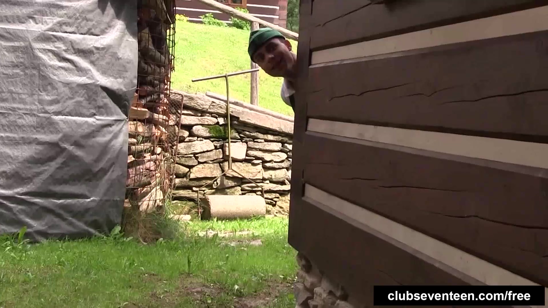 teen 18+ chicks gets fucked and jizzed outdoors
