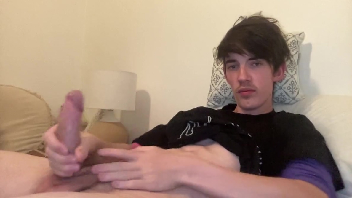 Gay Twink Jerking His Big Dick