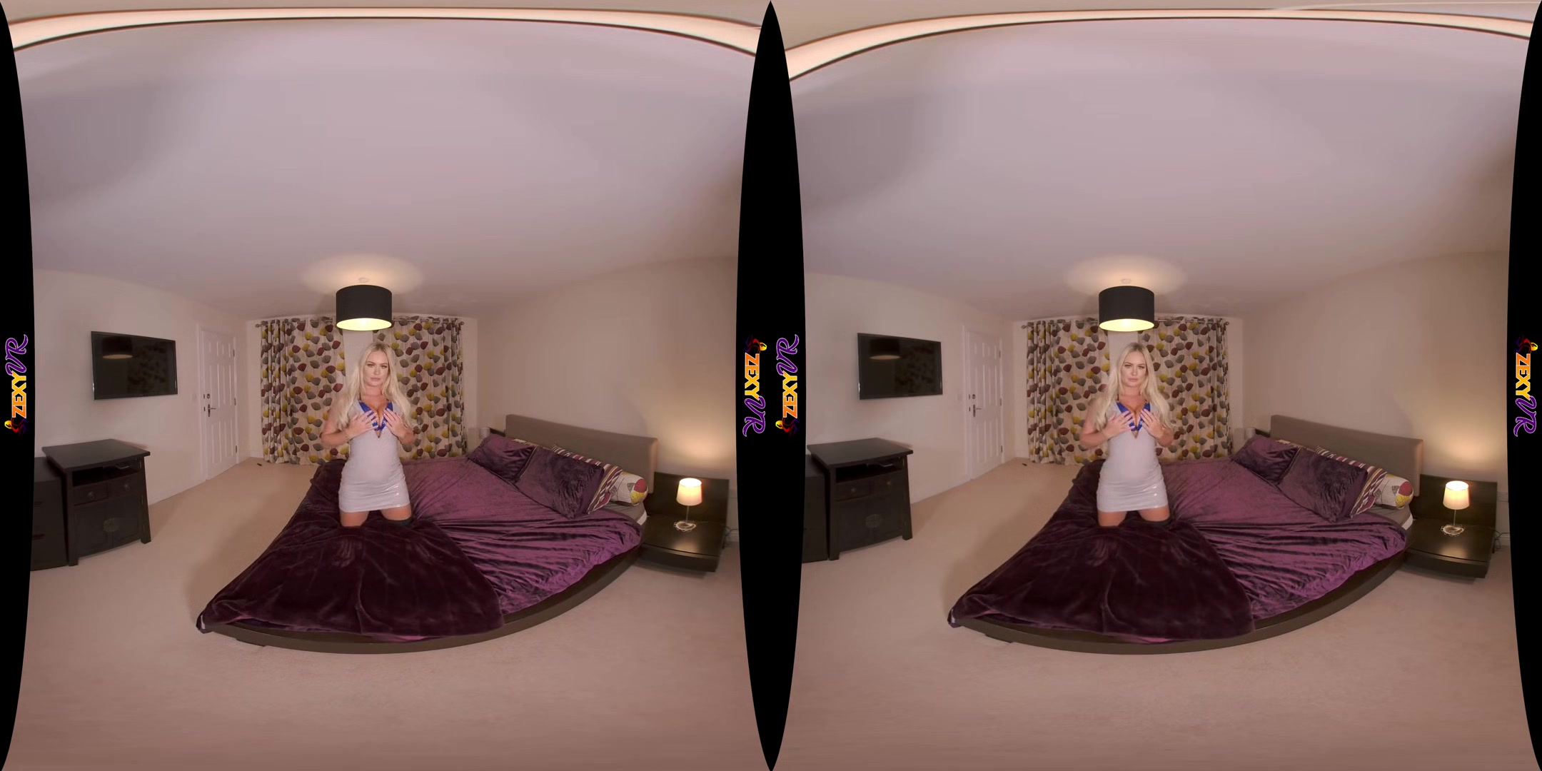 Drive You Wild - Big Tits Blonde Virtual Reality Striptease from ZexyVR