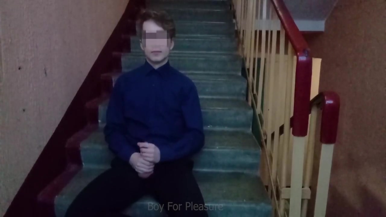 Public Jerking Off On The Stairs