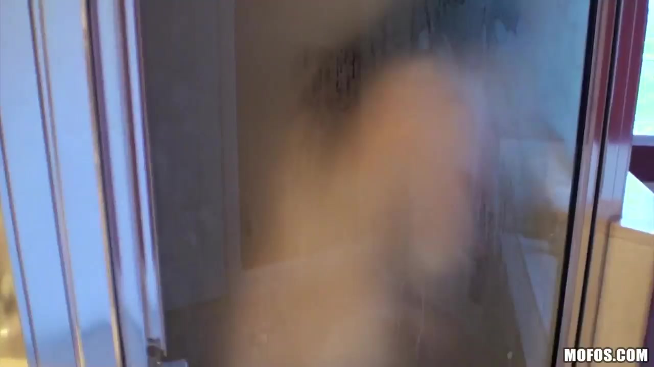 Megan Piper sucks big dick after a shower