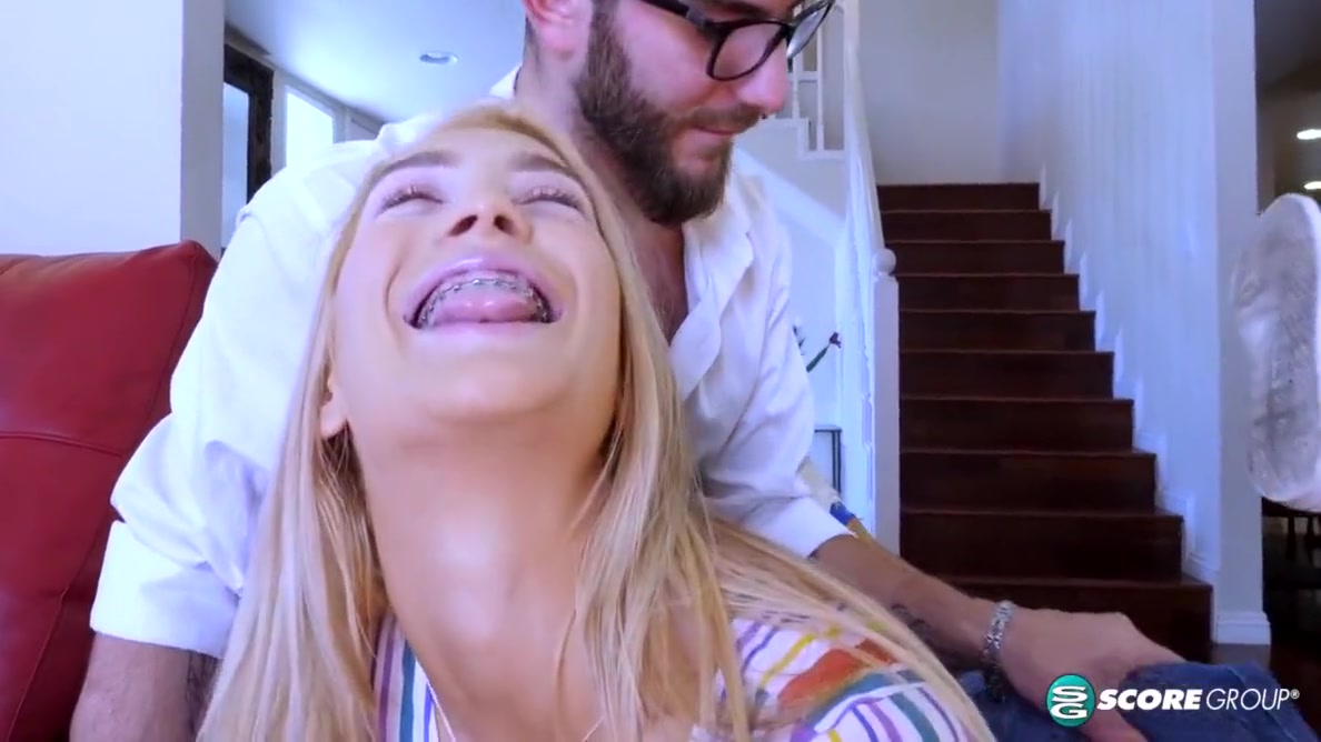 Anastasia Knight - Brace-face Teen 18+ Squeezes A Huge Cock Into