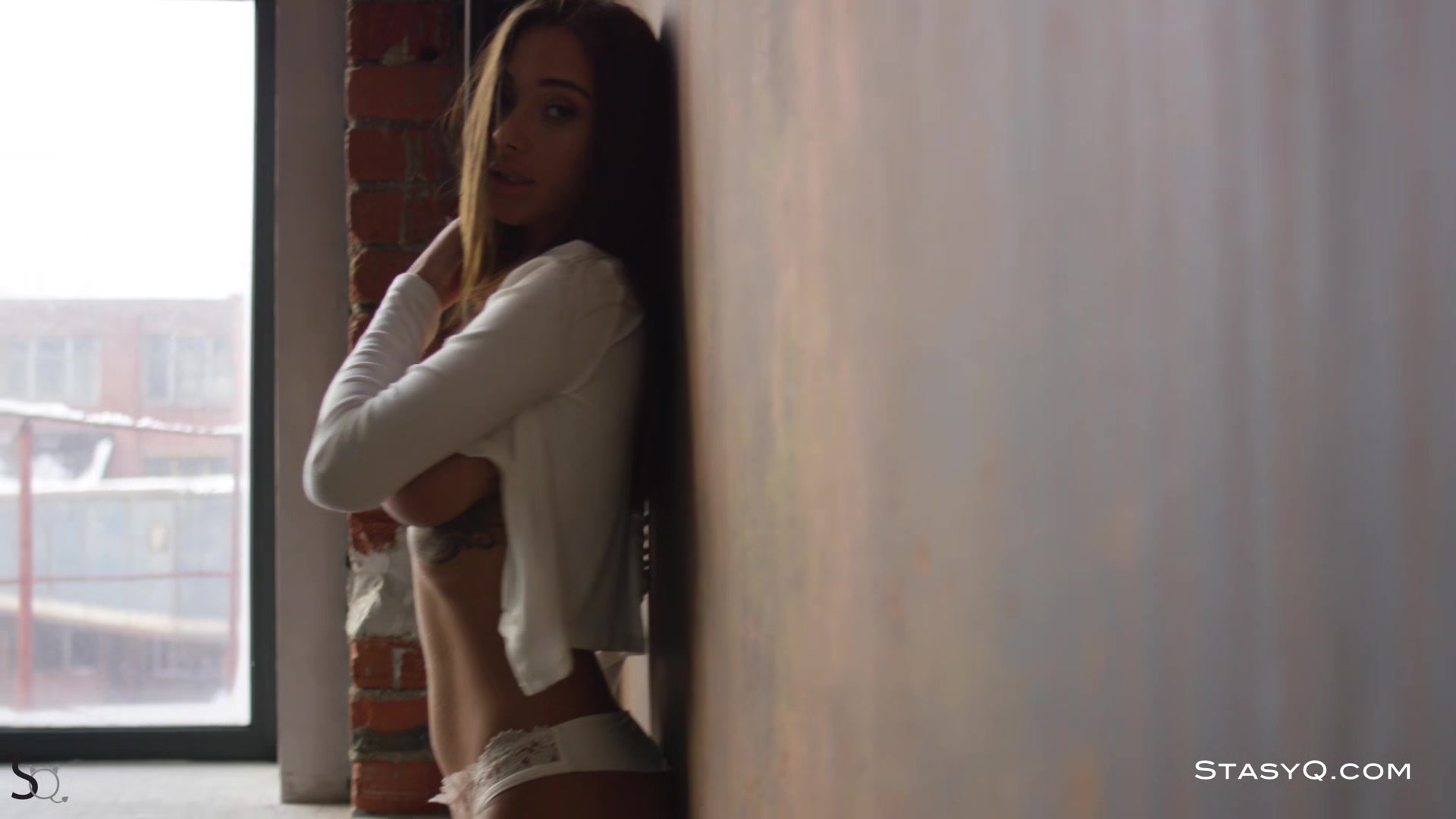 Busty brunette babe MedinaQ teasing in exclusive StasyQ HD video