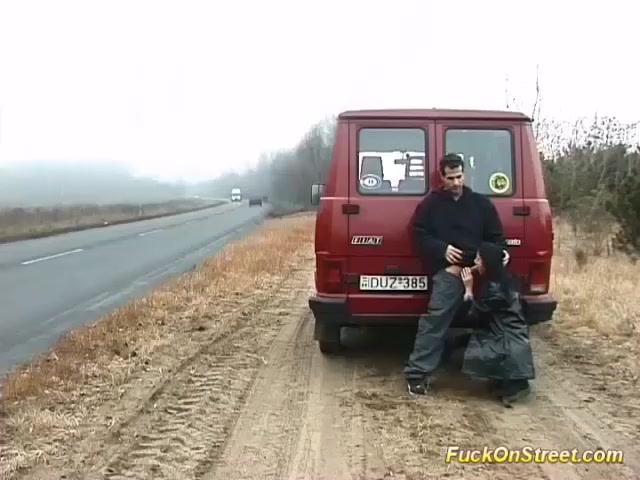 real fuck on big public street
