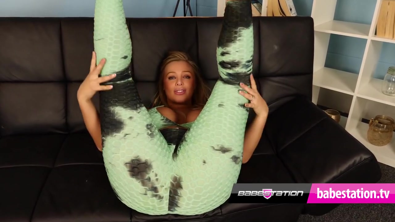 Beth Bennett In Back From A Workout Wanks On The Sofa