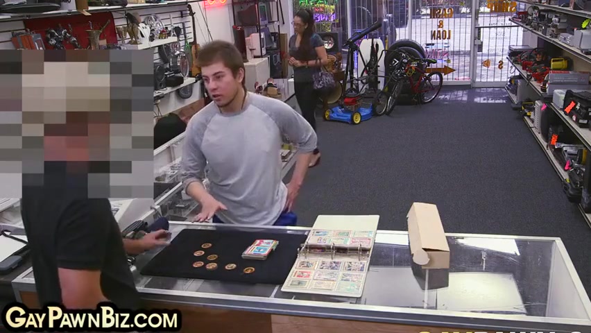 Gay Pawnshop Customer Fucked In 3some By Bosses In Anal Hole