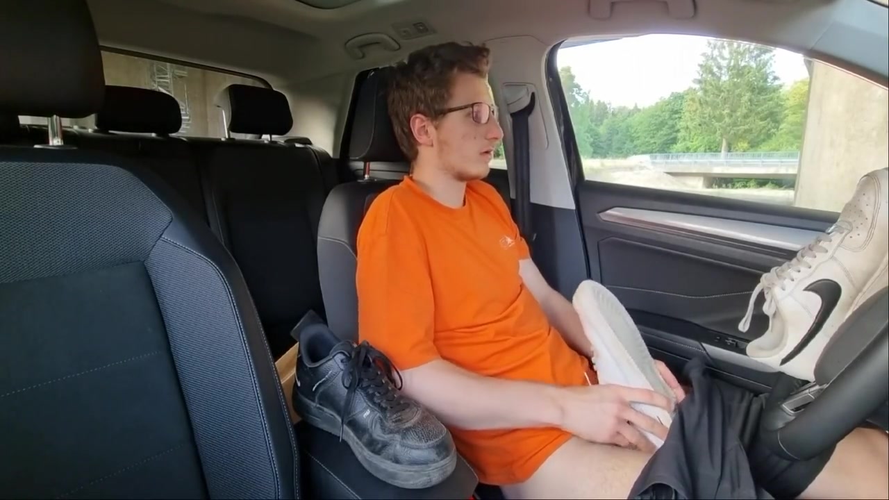 In The Car Played With Shoes And My Cock