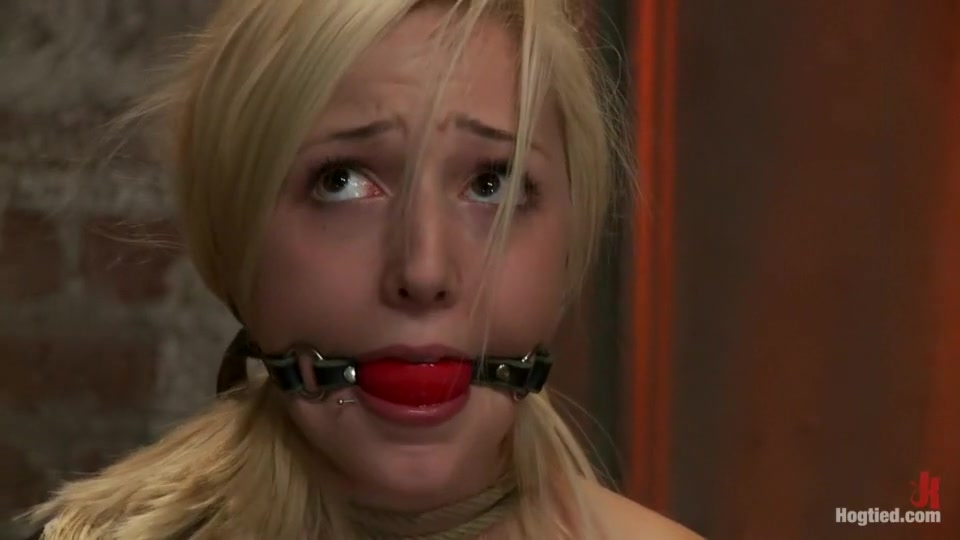 Hot Blonde Tied Tightly and Made to Cum