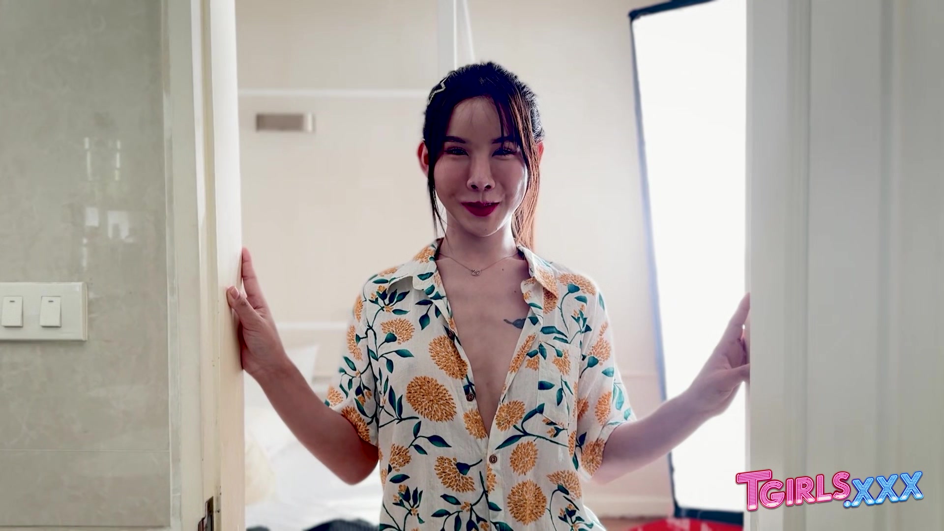 TGIRLS XXX - Irine Tempting To Play In The Bathroom