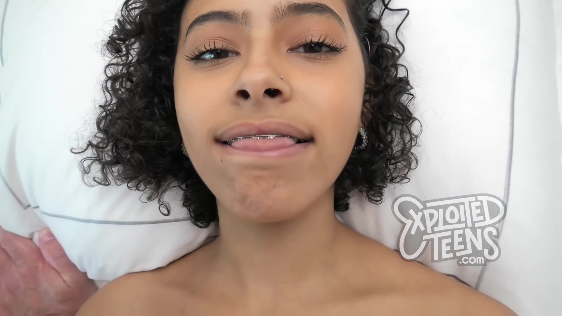 4’ 11” Puerto Rican with PERFECT TITS and braces sucks cock