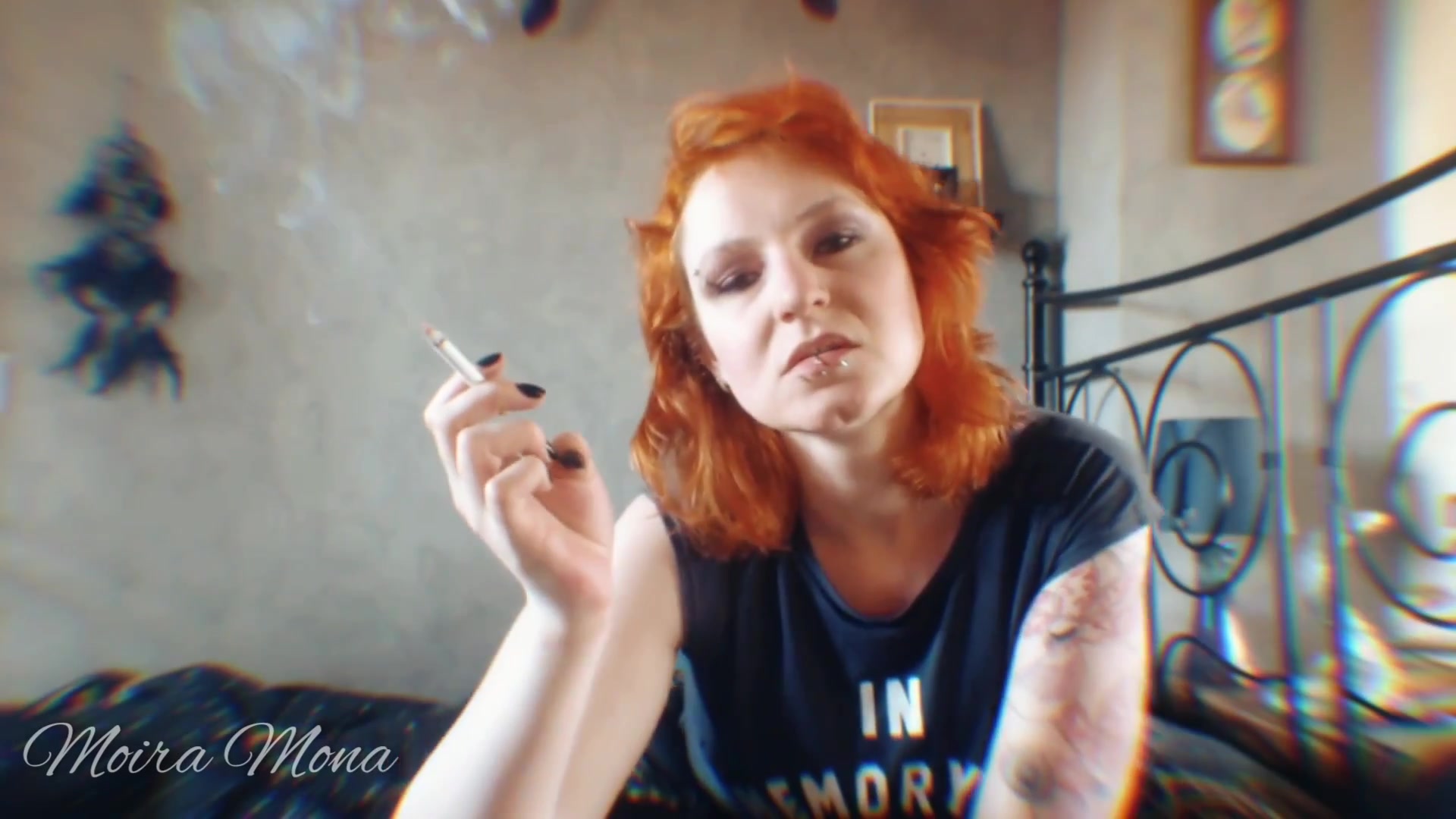 Casual Smoking Rock Chick