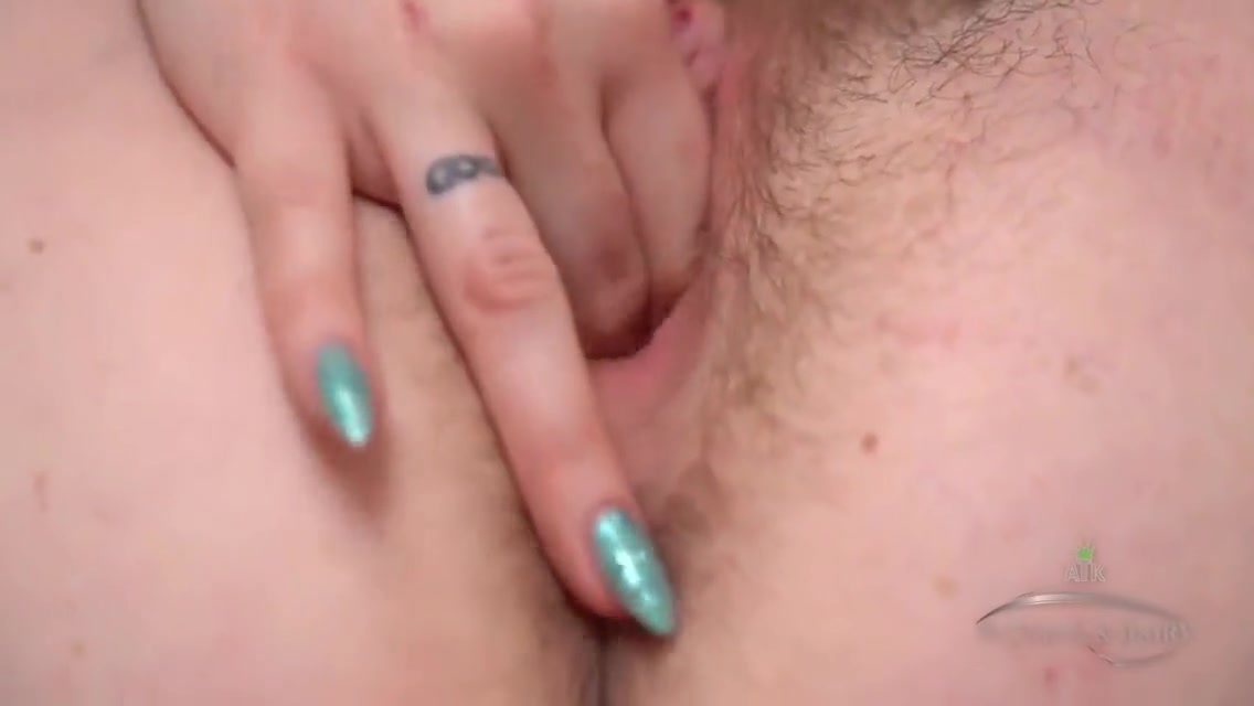 Up Close And Personal Rubbing That Hairy Pussy And Fingering Herself