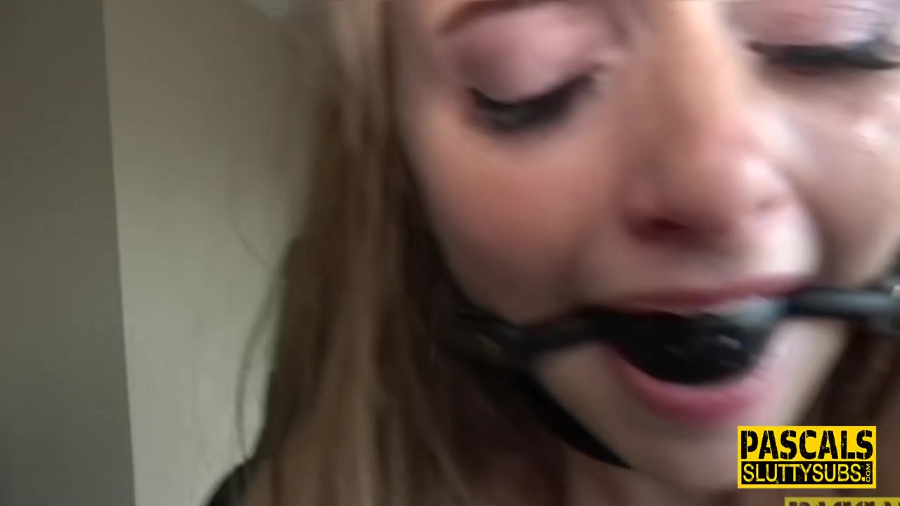 Whipped and bound submissive gets fingered
