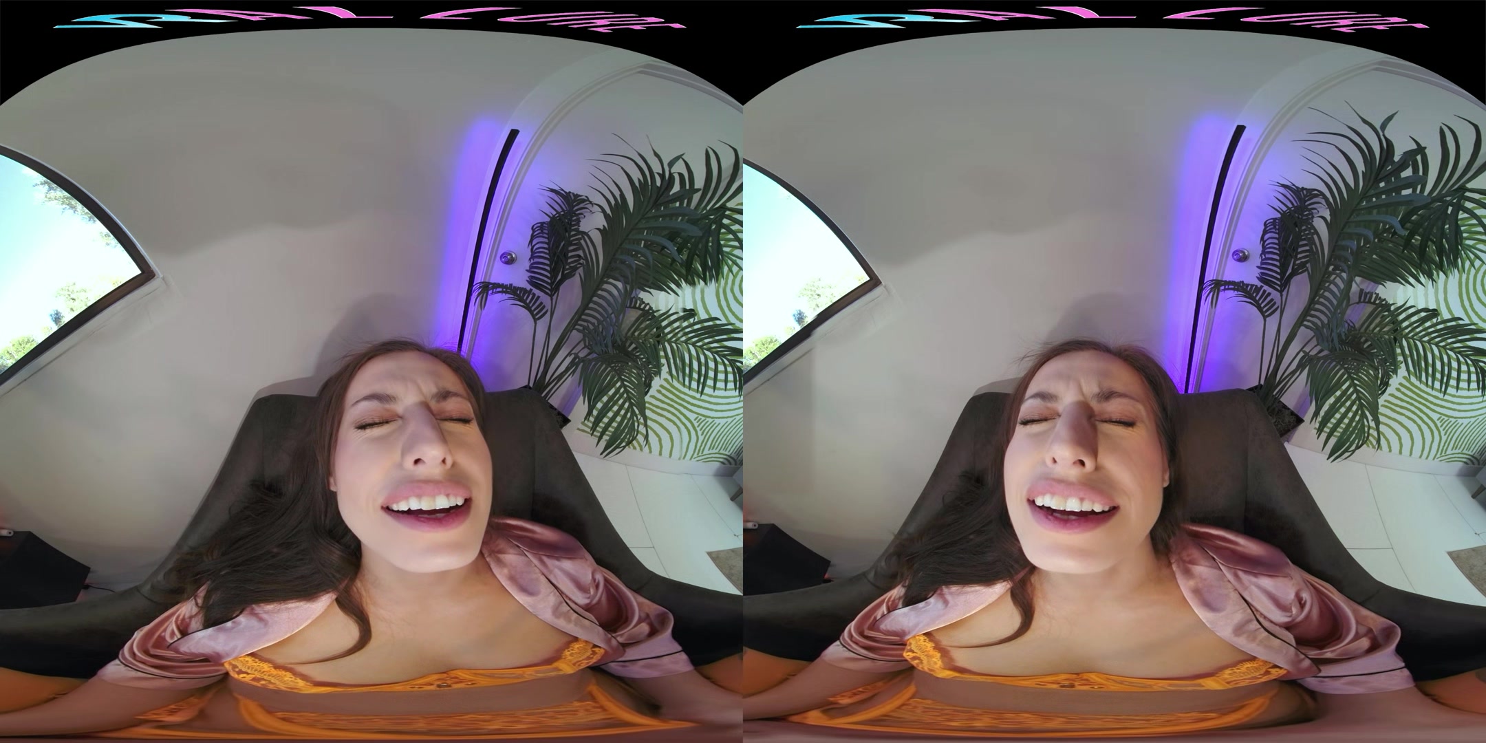Sexy brunette wakes up horny and wants you to fuck her in virtual reality