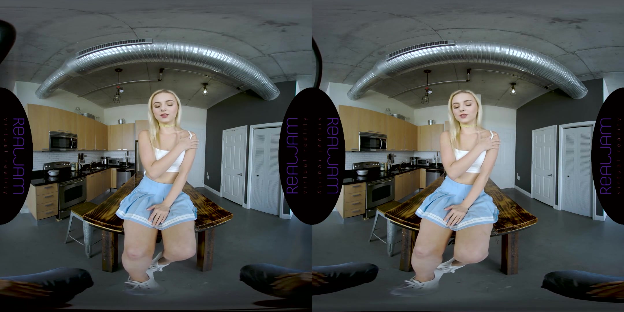 Student Aria Banks - Cute Blonde teen 18+ Blowjob and POV Sex