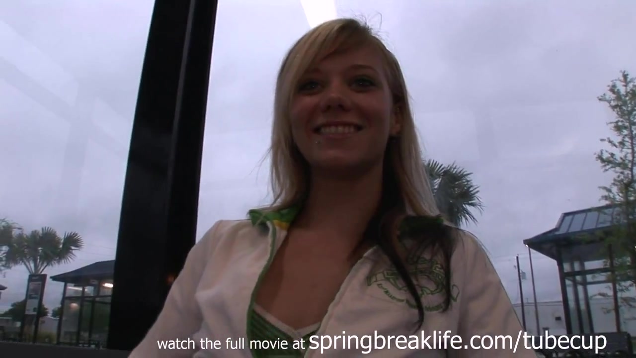 SpringBreakLife Video: Cute Surfer Girl Flashes In Rain