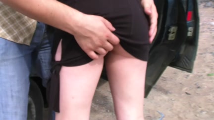 red-haired wench sucks on the beach