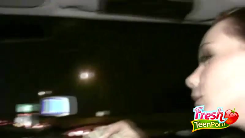 Brunette Babe Sucking the Driver's Dick - ProjectTeenSex