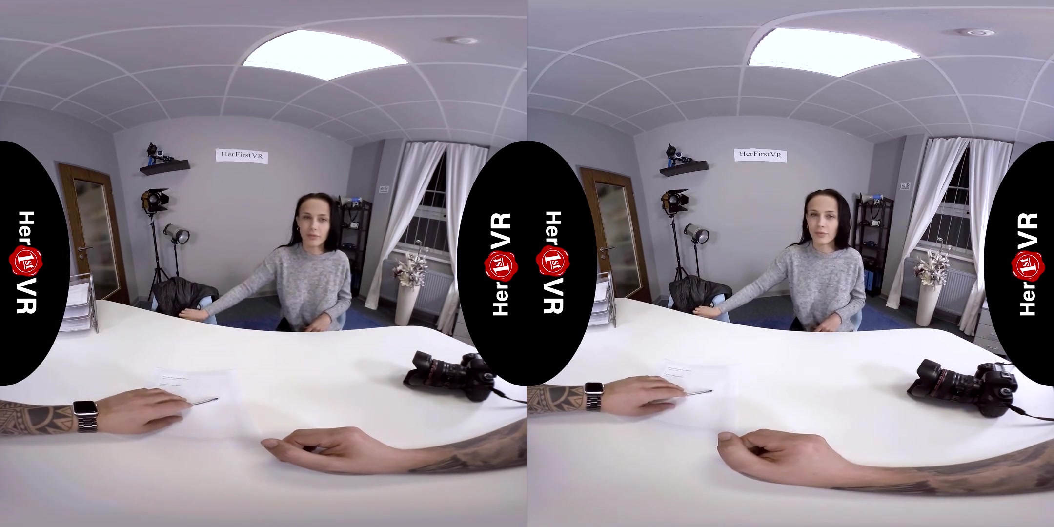 Nicole Love - VR Casting; Amateur Brunette First Timer POV