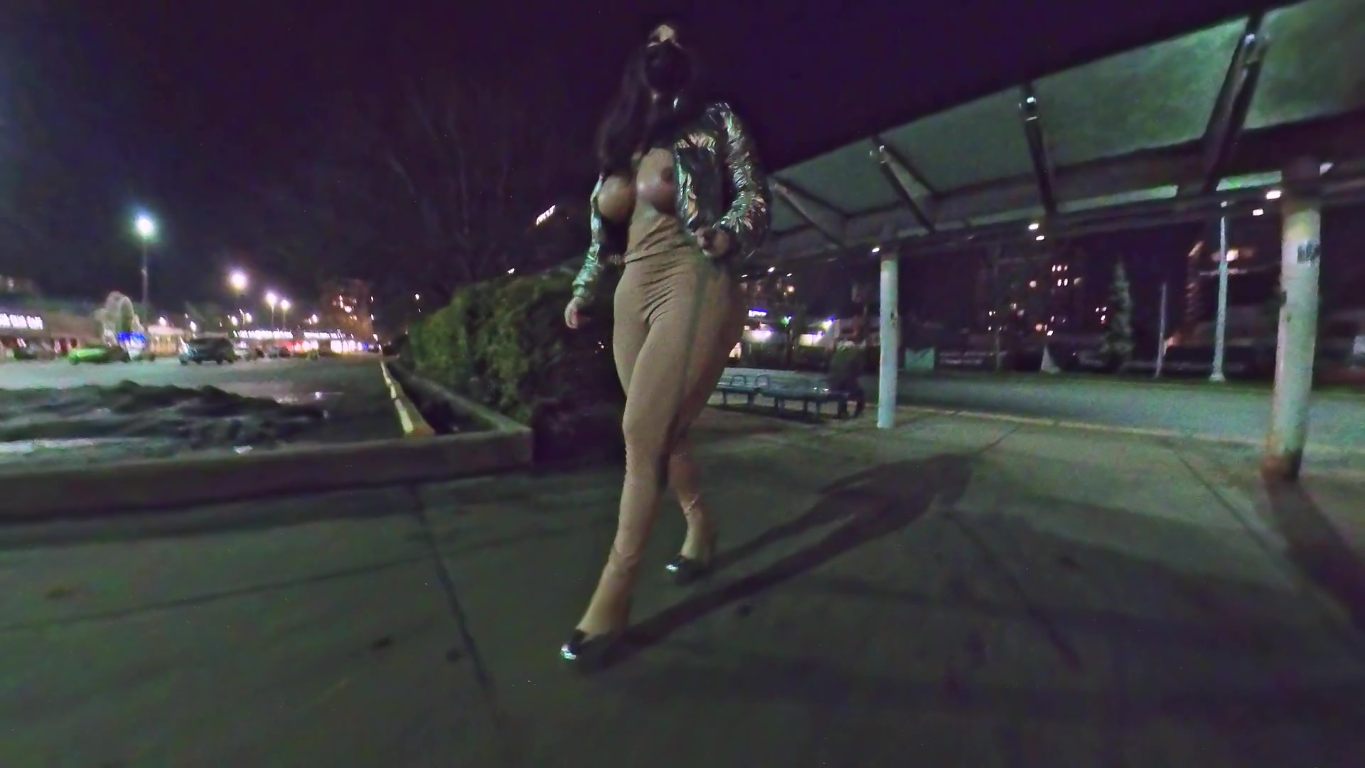 Crossdresser Flashing Boobs