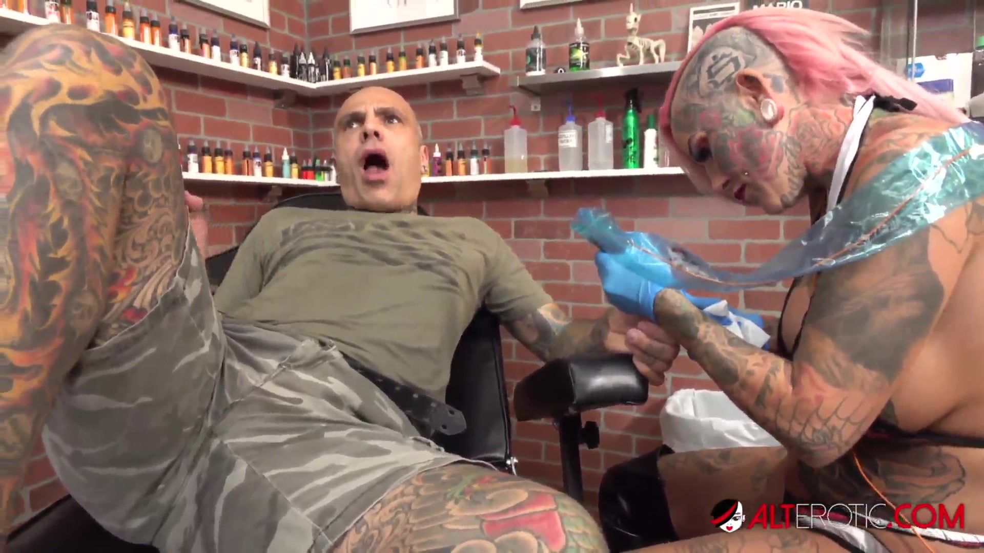 Sascha Gets a Very Personal Tattoo Then Fucks His Tattoo Artist Evilyn Ink
