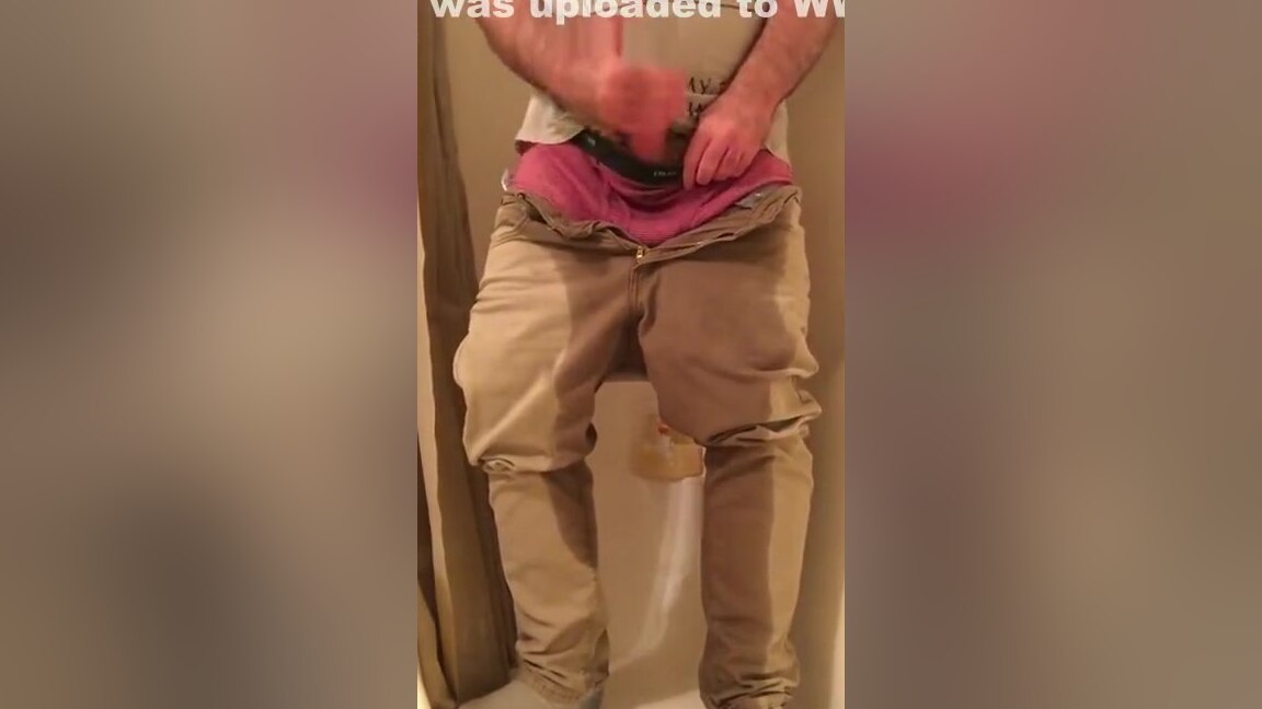 Male self piss shower and masturbation
