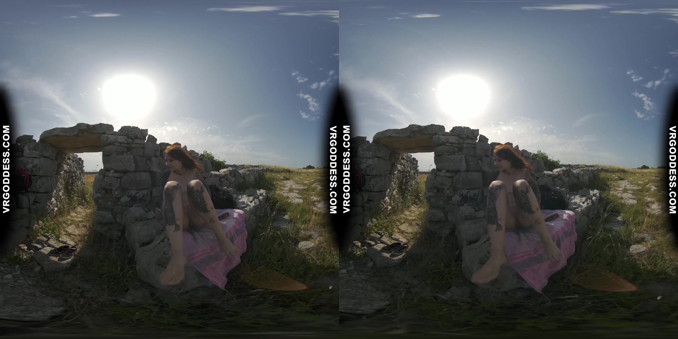 Hot Tattoo Babe Cherri Masturbating With Dildo In Ancient Ruins Rfo Risky Public Masturbation