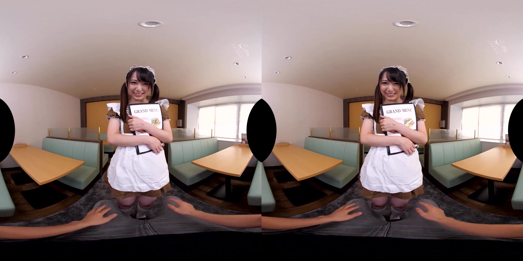Fake twin-Tail Little Devil Waitress - Petite Asian Hardcore