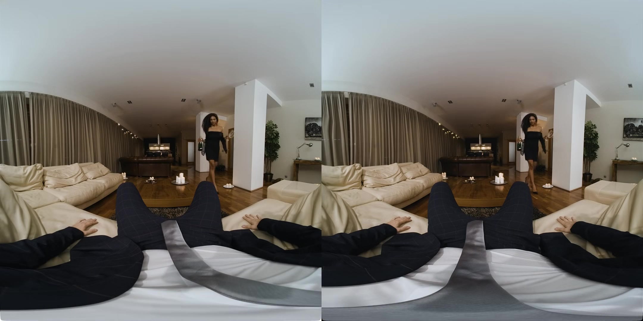 Evening Surprise - Big Tits Ebony Goddess in Virtual Reality Interracial Porn