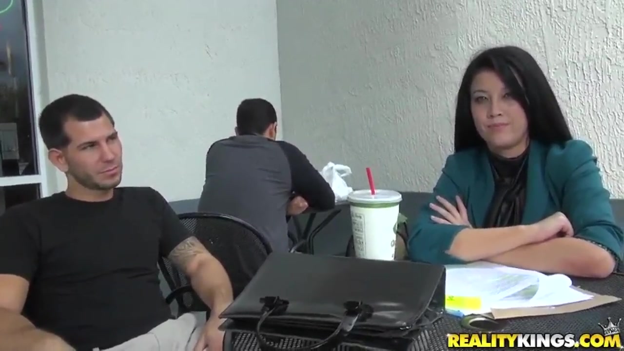 A young dude notices a new fancy chick in his office and invites her home for a fuck