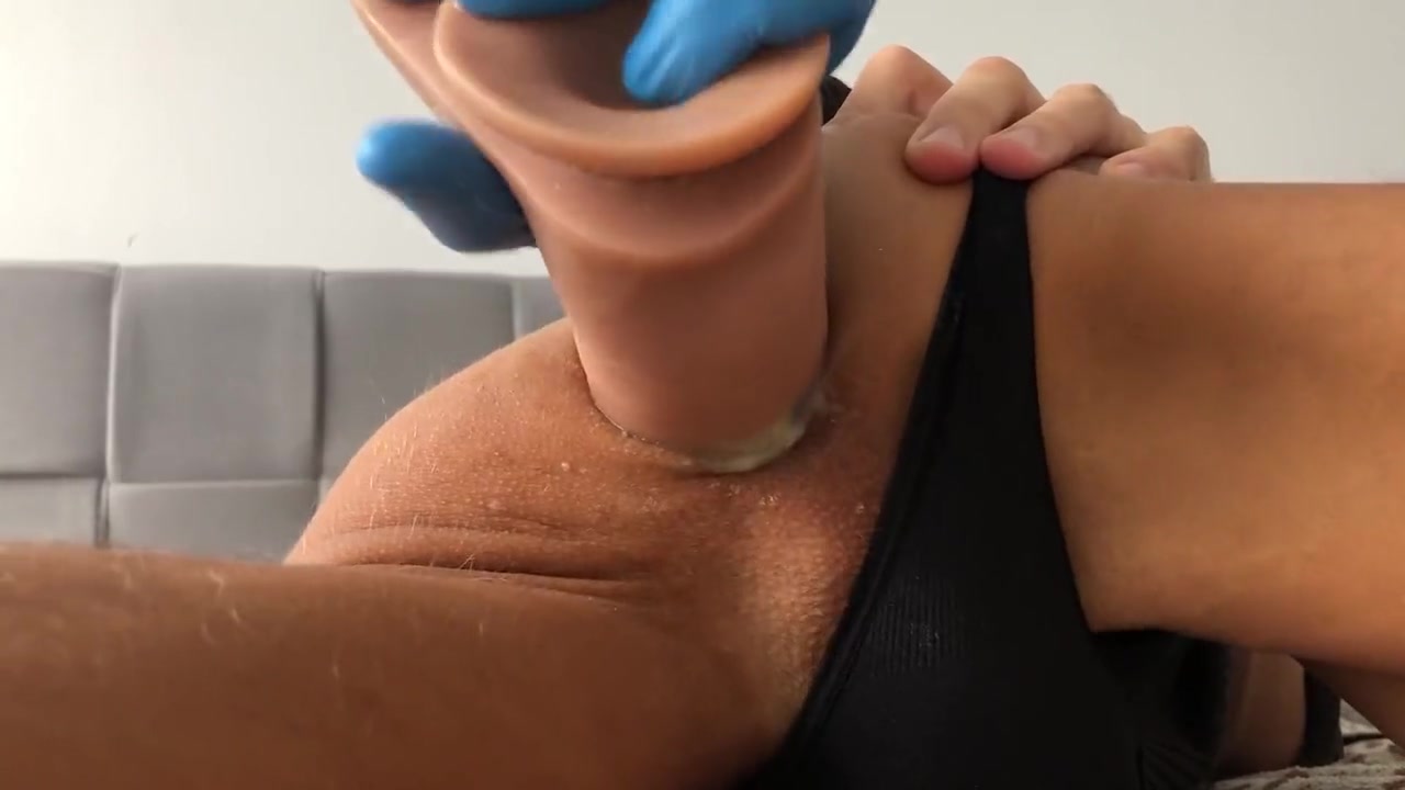 Unusual Anal Position In Dildo Style