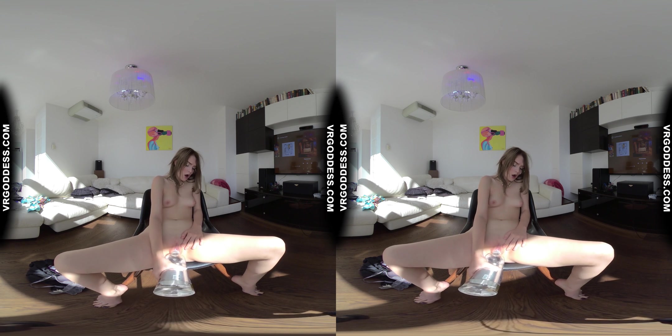 Little Black Dress Kapri Striptease Vodka Bottle Pussy Insertion Masturbation Moaning Orgasm
