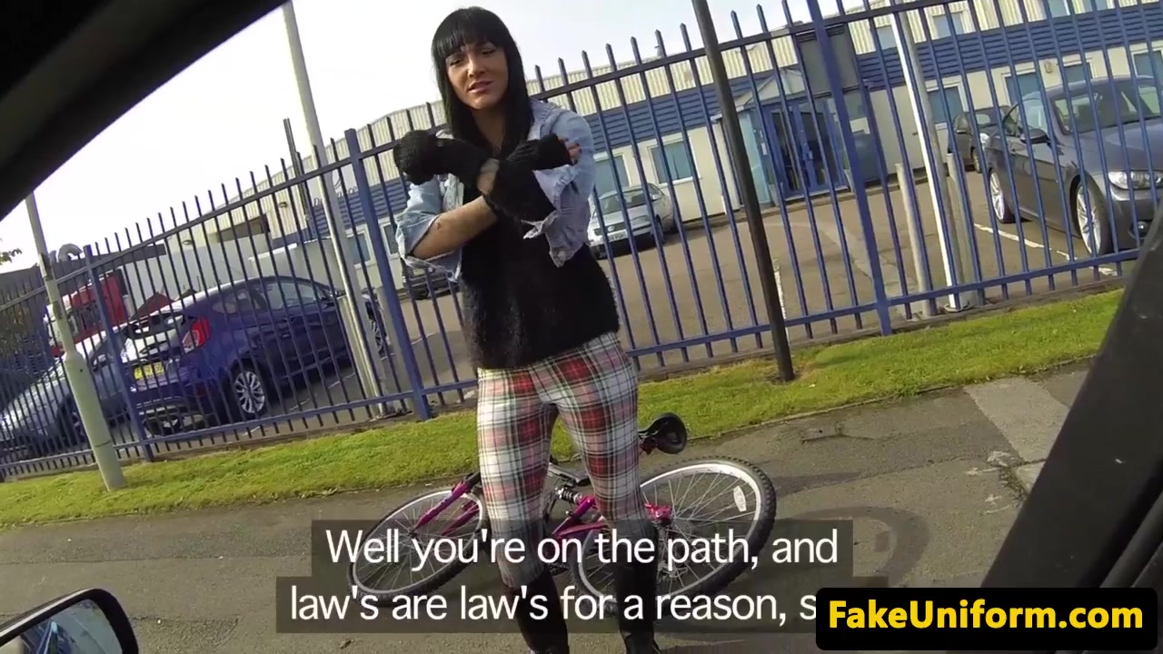 busty british bird doggystyled in public by cop