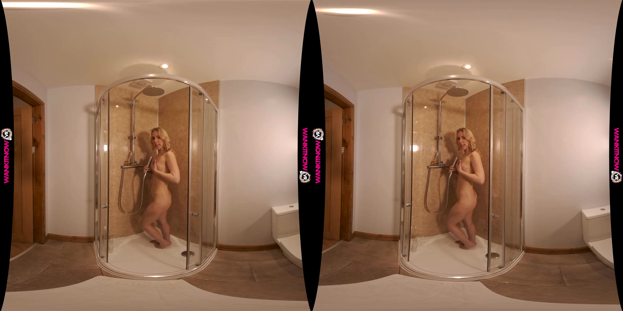 Shower Antics - Cute Blonde Solo in the Shower - SexLikeReal
