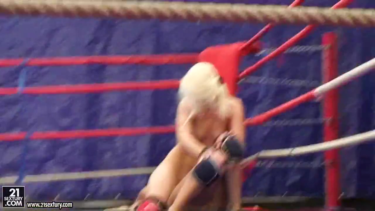 Brandy Smile performed a nude fighting with a sexy babe