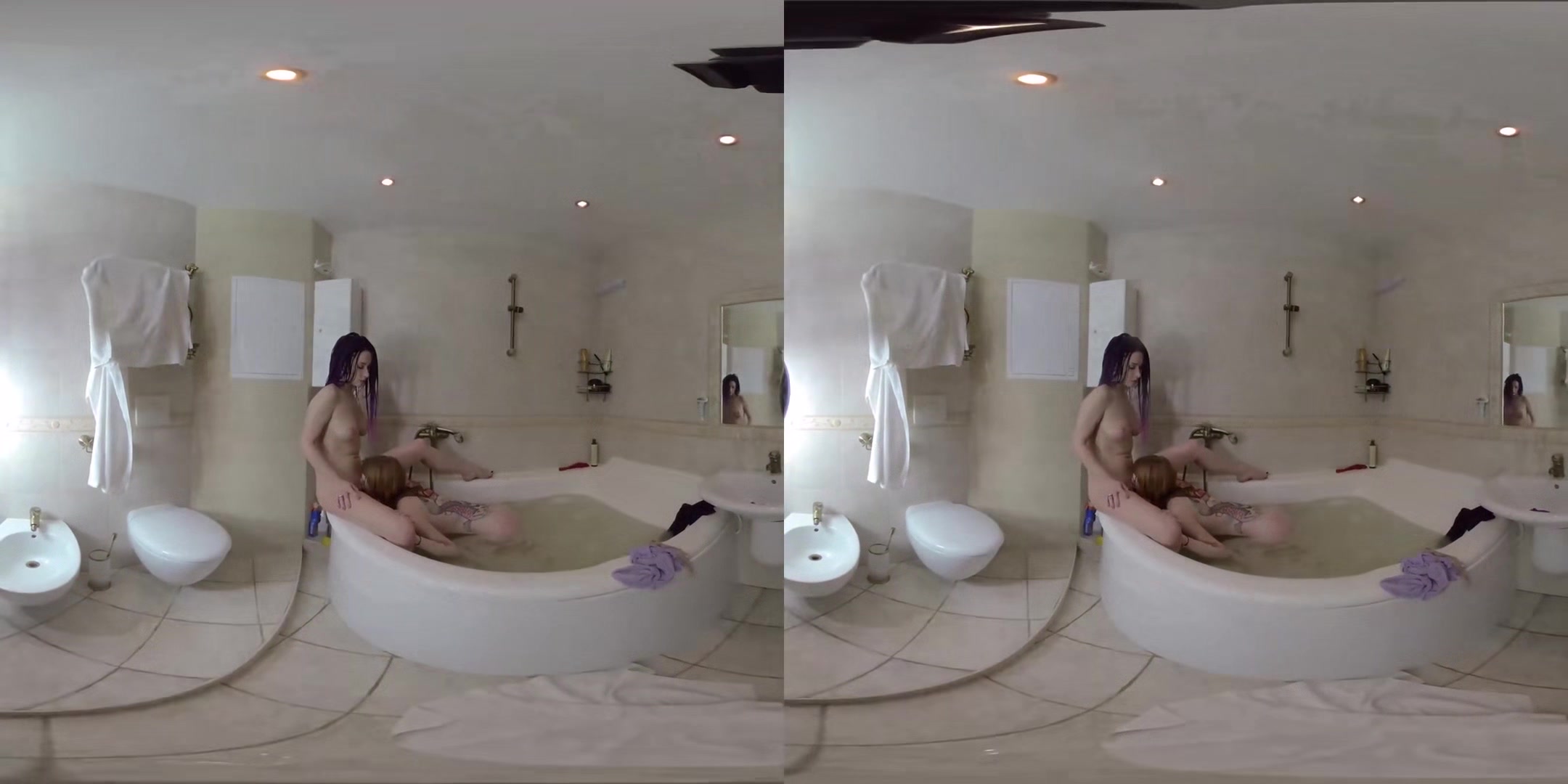 Nekokimiko And Mia Sanders Hot Lesbians Scene In Bathroom - Lesbian Pussy Licking Fingering