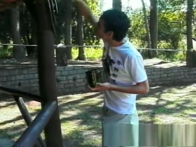 blond t-girl Gives lucky teen 18+ bj In Park